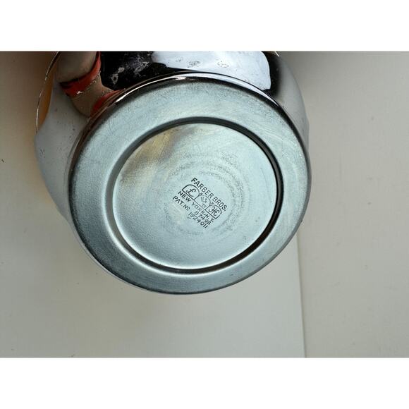 VTG Farber Bros Tilted Pitcher Cambridge Amber Glass Art Deco Cordial Decanter - Picture 8 of 8